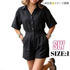 ⭐️A24⭐️ SLY ♥ シンプル 無地 フレアスリーブ ロンパース ショーパンのサムネイル