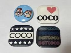 アパレル×キャラクター缶バッジ4点セット