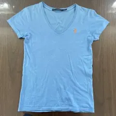 Ralph Lauren Sport VネックTシャツ XS ライトブルー