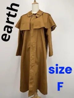 earth キャメル　2wayケープステンカラーコート【中古】D58のサムネイル