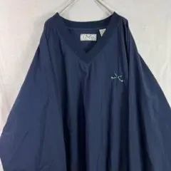USA古着 90s izod ナイロンプルオーバー ナイロンジャケット ネイビー