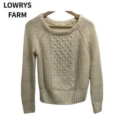 ローリーズファーム　ケーブルニット　アイボリー系　長袖　人気ブランド　フリー