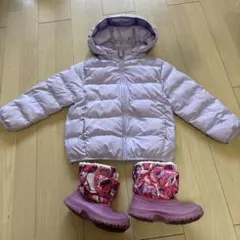 ユニクロダウンジャケットとスノーブーツセット