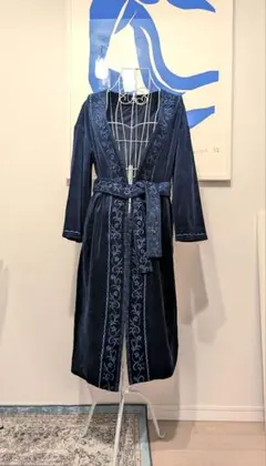 【美品】 リリーブラウン Lily Brown ガウンコート ネイビー　春秋