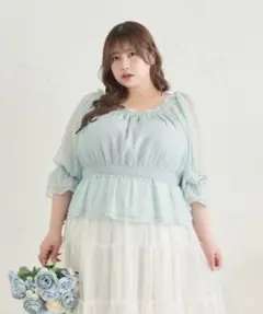 ルオシー louiosy 【大きいサイズ】ケープリボンブラウス4L - メルカリ