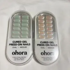 [新品・未開封］ohora ネイルチップ (ミディアム) 2種セットのサムネイル
