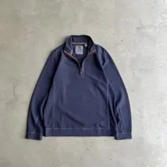 90s-00s Tommy bahama jeans ハーフジップスウェット 紺