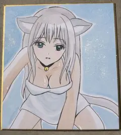 手描きイラスト ファンアート 原画 猫耳