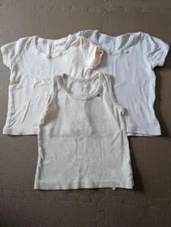 西松屋 ベビー肌着 90サイズ 3枚セット（半袖・タンクトップ）綿100%