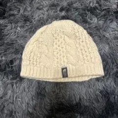 The North Face ケーブル編みニット帽 アイボリー