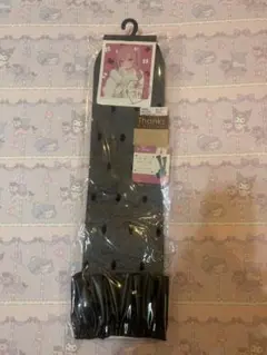 イモちゃん プロデュース ドット柄 シアーハイソックス