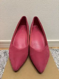 RANDA ピンク ポインテッドトゥ パンプス