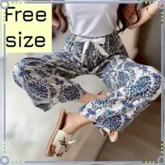 ❗️再入荷❗️リラックスパンツ ボタニカル フリーサイズ リラックス 部屋着