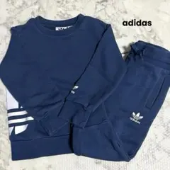 【adidas】セットアップ スウェット ロゴプリント ネイビー 男女兼用