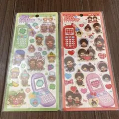 【正規品】平成はっぴーフォンステッカー　もんちっち ２枚セット