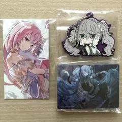 新品 初音ミク ノーブルアート ラバーキーホルダー 巡音ルカ ステッカー ニーゴ