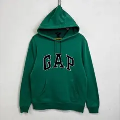 00s GAP ジップアップパーカー ロゴ グリーン Y2K XS タイト