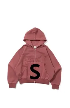 もろさん　bless u pigment zip hoodie red bless u pigment zip hoodie – YZ