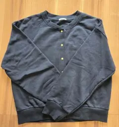 GU ネイビー ボタン付き 長袖カーディガン
