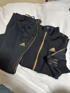 adidas CLIMALITE ジャージ上下セット 黒/金