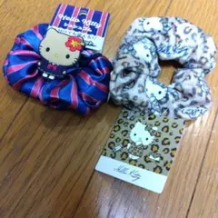 Hello Kitty ヘアゴムセット ストライプ・ヒョウ柄