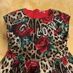 【値下げ】D&G ドルチェ＆ガッバーナ　ローズ柄 ワンピース 38 未着用 美品 値下げ】D&G ドルチェ＆ガッバーナ ローズ柄 ワンピース 38 未着用 美
