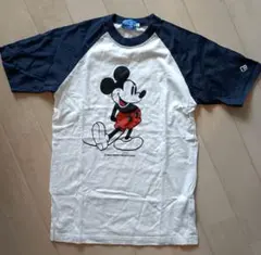ディズニー ミッキーマウス　ラグラン Tシャツ Sサイズ