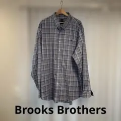 な*び様 ブルックスブラザーズ　チェック柄 長袖シャツ 2XLT超美品大きめ