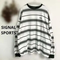 SIGNAL SPORTS♡16/1ワンポイント刺繍/ボーダーTシャツ