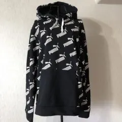 PUMA ロゴプリント フード付きパーカー Lサイズ