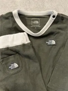 THE NORTH FACE ベビー80上下セット カーキ ワッフル