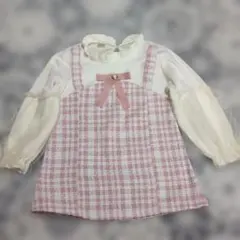 SHEIN キッズ 女の子 ベビードレス ワンピース フリル襟