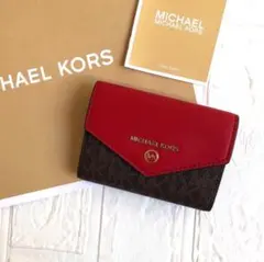 新品 マイケルコース シグネチャーレッド キーケース 財布