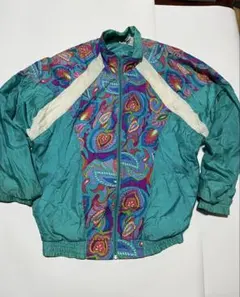 ターコイズ マルチカラー ナイロンジャケット　メンズ