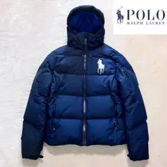 【美品】ポロ ラルフローレン ビッグポニー 刺繍　 フード ダウンジャケット S