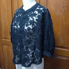 【axes femme】黒レースボレロ（カーディガン）【アクシーズファム】