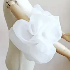 パフスリーブ アームスリーブ 白 オーガンジー ウェディング つけ袖 ホワイト