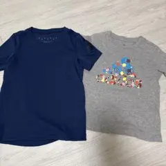 お買得★adidas 半袖 Tシャツ 120cm ネイビー・グレー