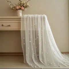 ウェルカムスペース　パールチュール　結婚式　ウェディング　前撮り　テーブルクロス