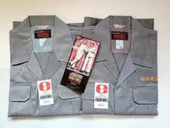 クラレエステル4600TWILL グレー作業上着 LL 2着セット
