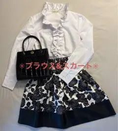 ✳︎値下げ✳︎ 卒業式 入学式 13号 Lママ 大人可愛い ブラウス スカート