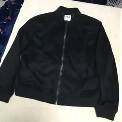 ザラZARAフルジップブルゾン黒ブラックLサイズ