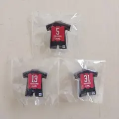 北海道コンサドーレ札幌 ガチャガチャユニフォーム型ピンバッジ 3種セット