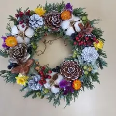 ドライフラワーリース インテリア