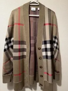 BURBERRY バーバリー チェック柄 ニットカーディガン Mサイズ　中古備品