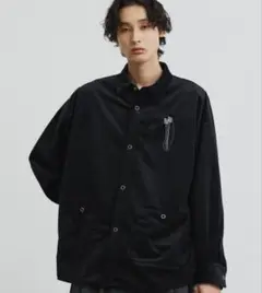 おしゃれ★極美品パブリックトウキョウ コーデュロイシャツ　ブラック　S