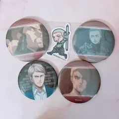 【進撃の巨人】 ジャン コニー ライナー あたりツキ 缶バッジ ステッカー