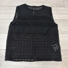 シアーノースリーブトップス　ブラックのサムネイル