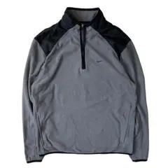 y2k 2トーン フリース ナイロン ハーフジップ フリース 00s