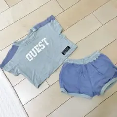 【即購入OK】【80cm】スポーティーベビーセットアップ 青セットアップベビー服